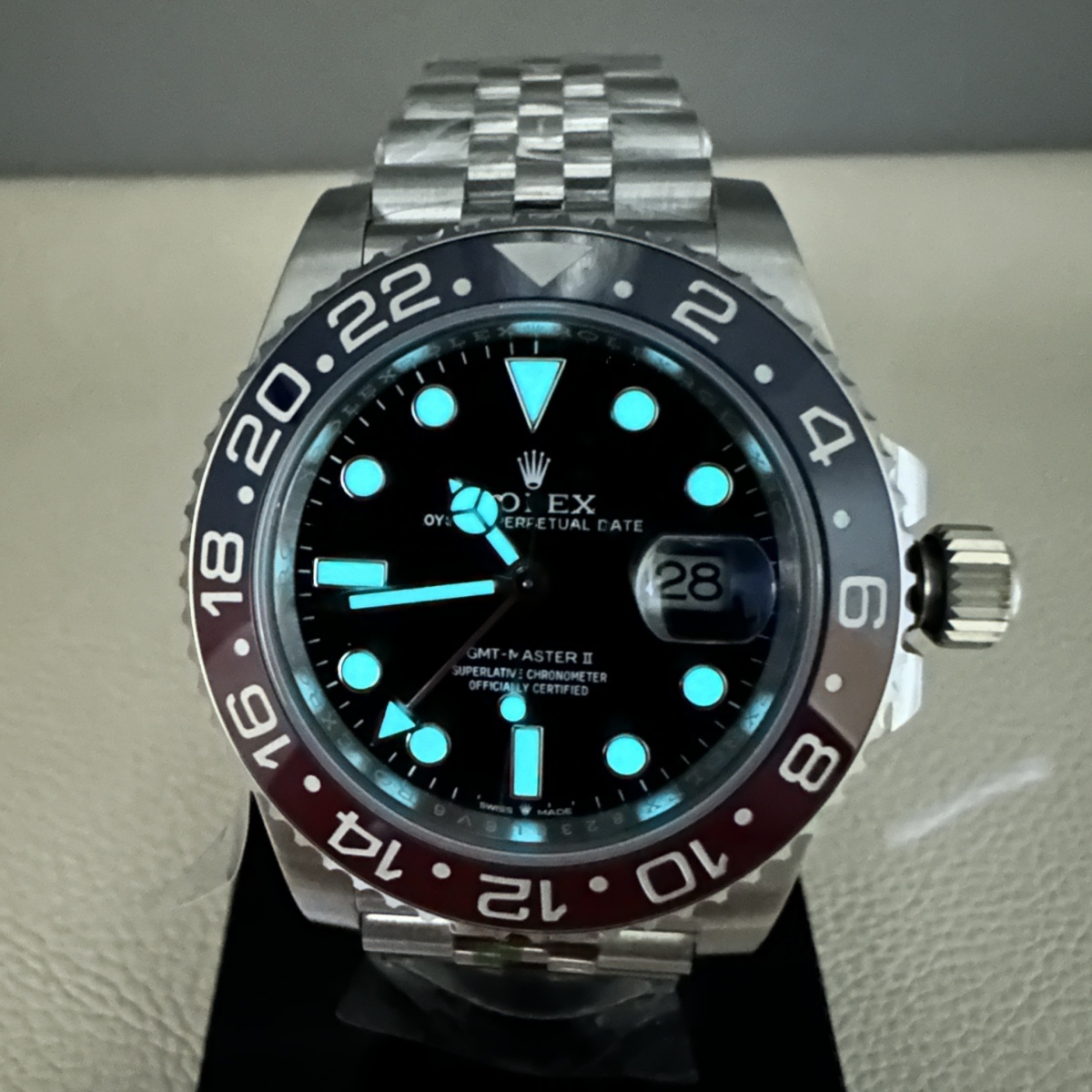 Rolex GMT-Master II 126710BLRO with red and blue bezel